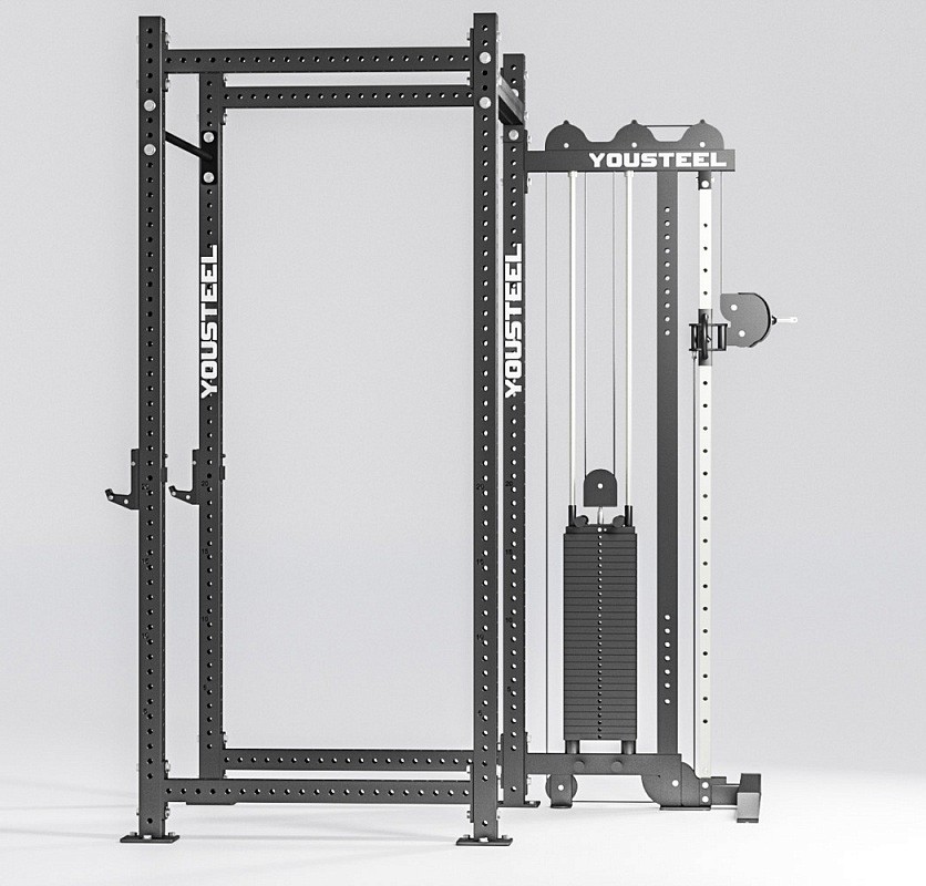 Рама блока. Блочный тренажер отсек кроссовера к раме. Многофункциональный комплекс YOUSTEEL. YOUSTEEL.
